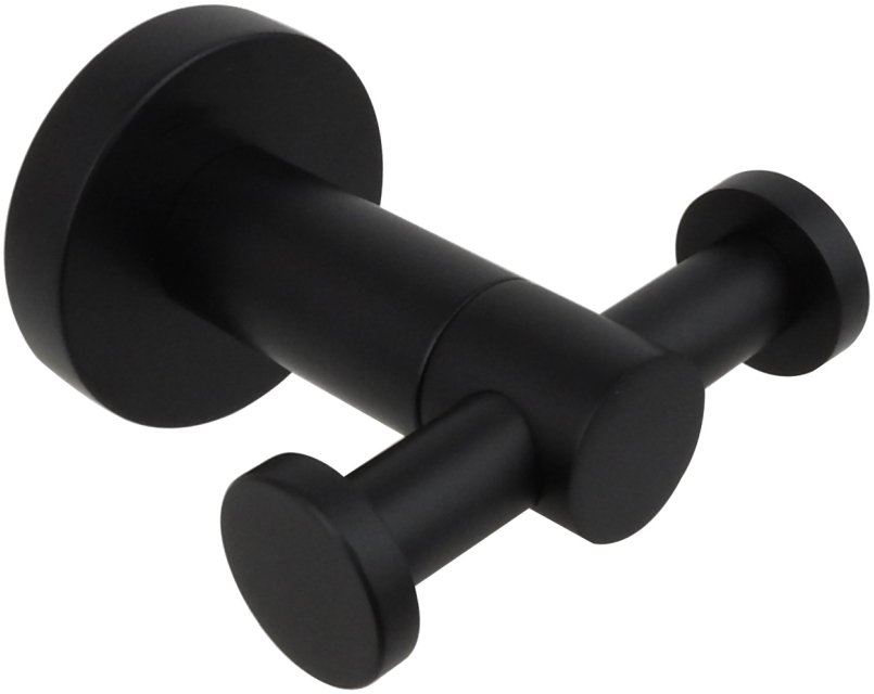 Крючок двойной Aquatek Вега матовый черный AQ4002MB