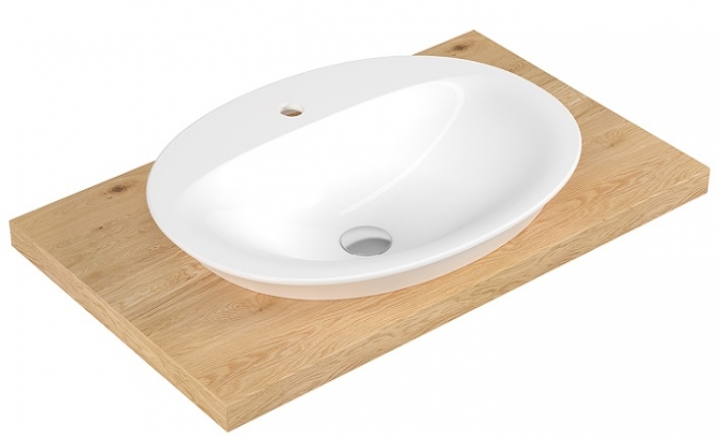 Раковина встраиваемая сверху Serel HERA овальная 46х60 см HR34TXS110H