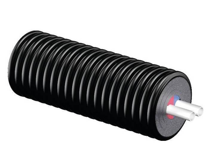 Труба теплоизолированная Uponor Ecoflex Thermo Twin 2x25x2.3/175 мм 6 бар бухта 200 м 1018134