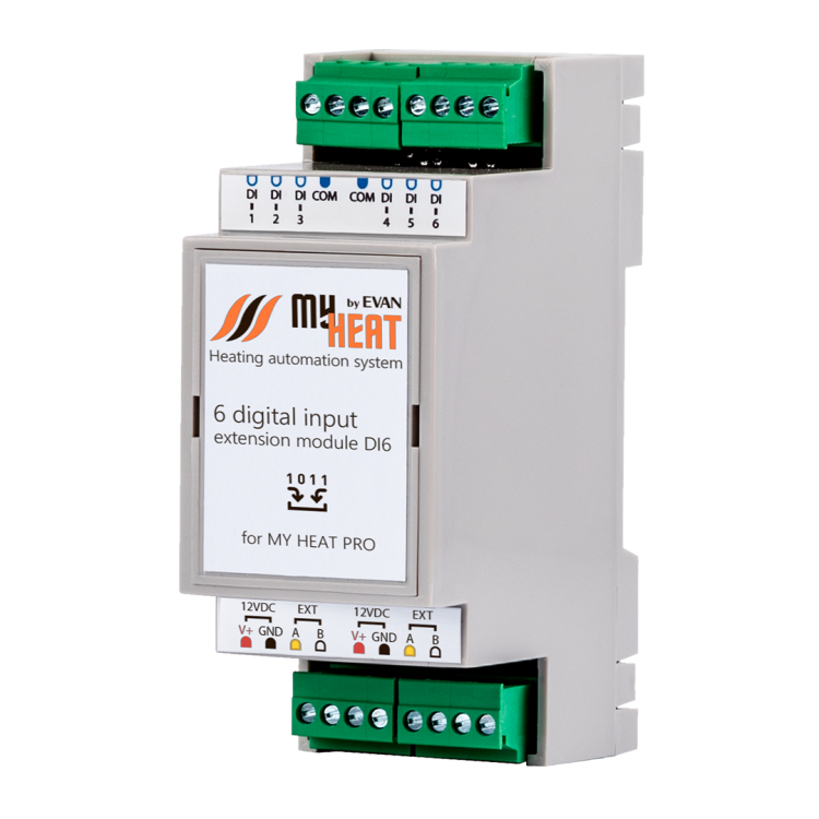 Блок расширения дискретный MyHeat DI6 для контроллера MyHeat Pro 6298