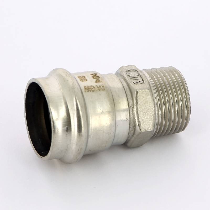 Муфта с наружной резьбой пресс IBP >B< Press Inox 28x1 нержавеющая сталь PS4243G0280800