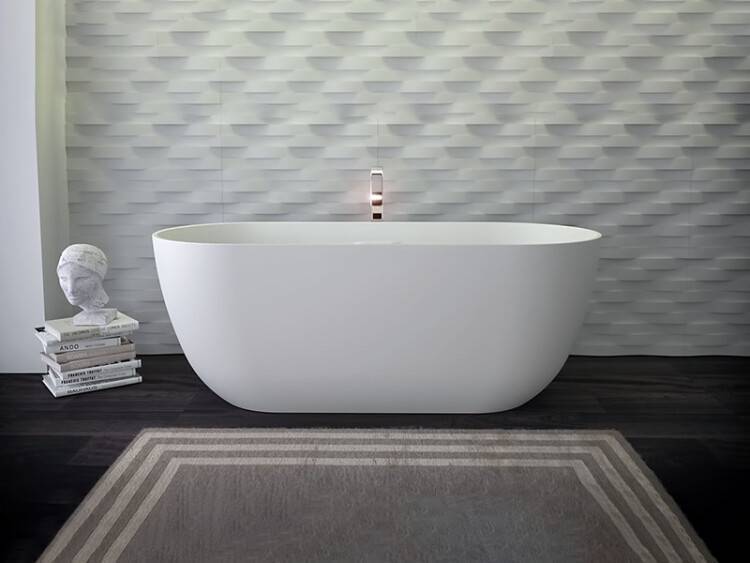 Ванна из искусственного камня отдельностоящая Knief Lotus 1700х750х630 мм белый матовый 060060901