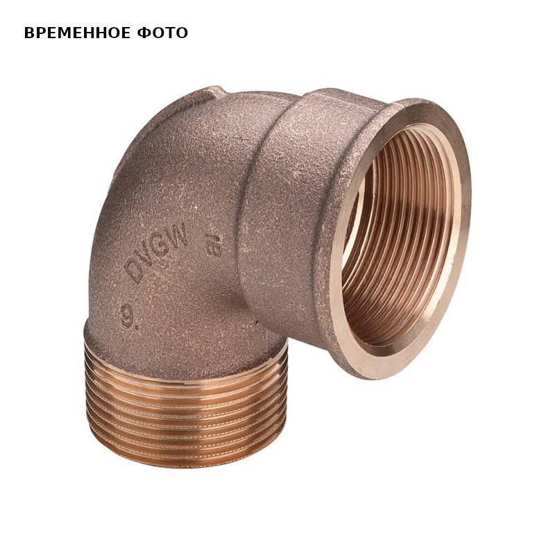 Угольник НВ Viega Sanpress 90° 3/8 бронза 281748