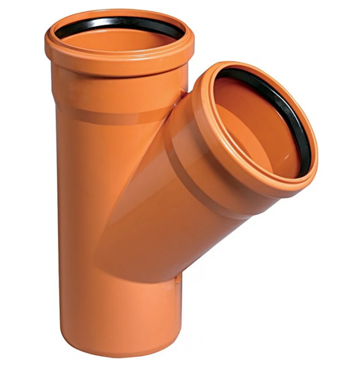 Тройник Ostendorf KG 200/110/45° для наружной канализации 223330