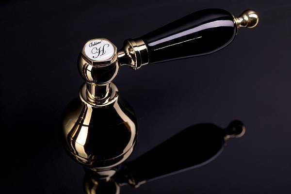 Смеситель для раковины Boheme Tradizionale Oro на 3 отверстия золото глянцевое 297