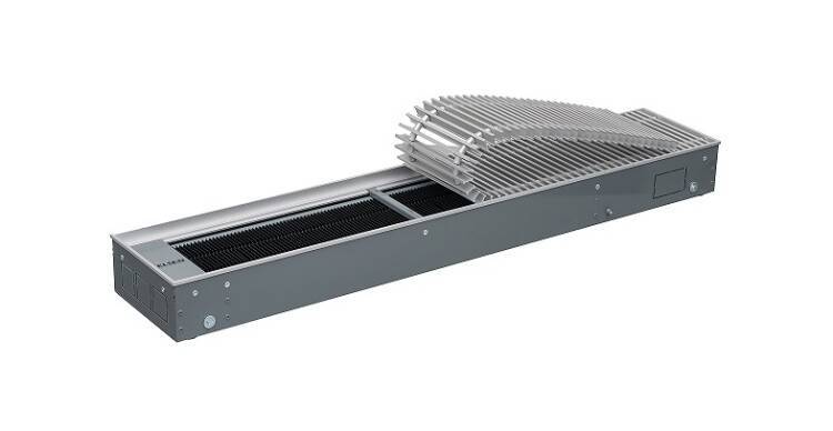 Внутрипольный конвектор Hogart EKN 240x90x2200 мм 821 Вт с роликовой решеткой EKN240902200