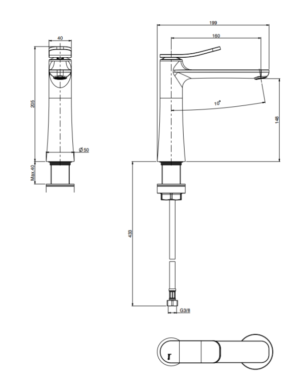 Смеситель для раковины Fima Carlo Frattini Flo хром F3801LCR1