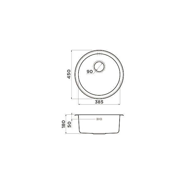 Кухонная мойка Omoikiri Toya 45-U-IN нержавеющая сталь 45x45 см 4993064