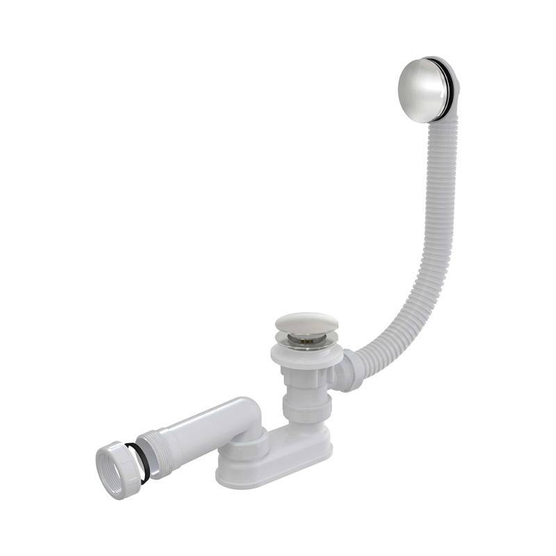 Слив-перелив для ванны Alcaplast A504CKM click-clack металл прочистка сверху хром A504CKM