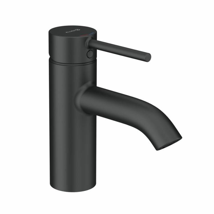 Смеситель для раковины Kludi BOZZ однорычажный с донным клапаном черный матовый 382663976