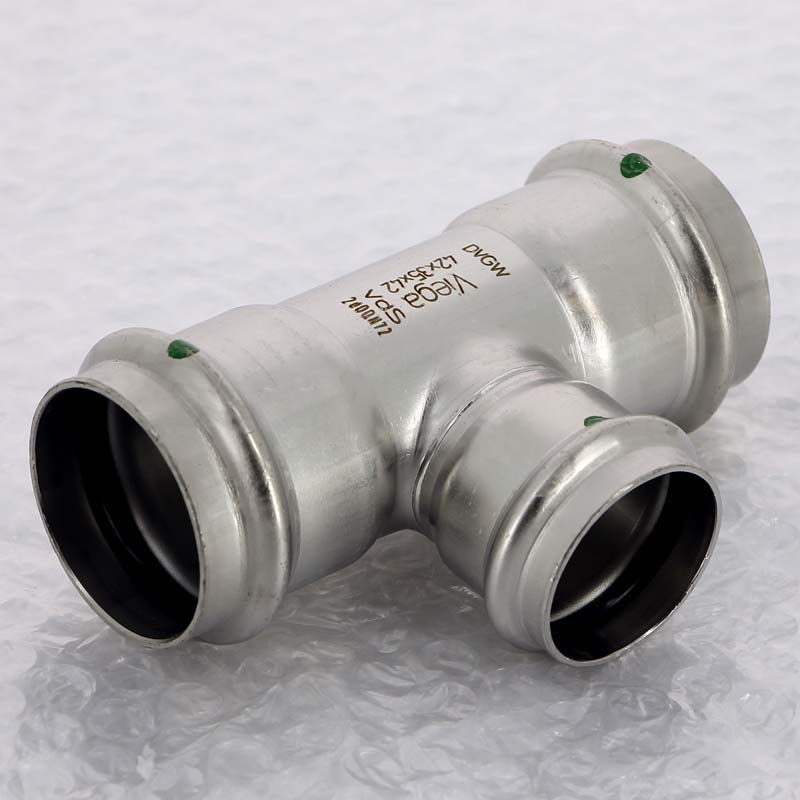 Тройник пресс Viega Sanpress Inox 42x35x42 мм нержавеющая сталь 435837