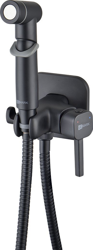 Смеситель для биде Lemark Solo встраиваемый с гигиеническим душем черный LM7165BL