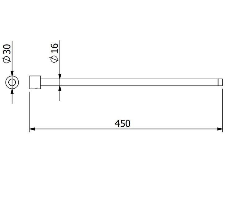 Полотенцедержатель Kludi VELA R 450 мм бронза брашированная 58977N1S