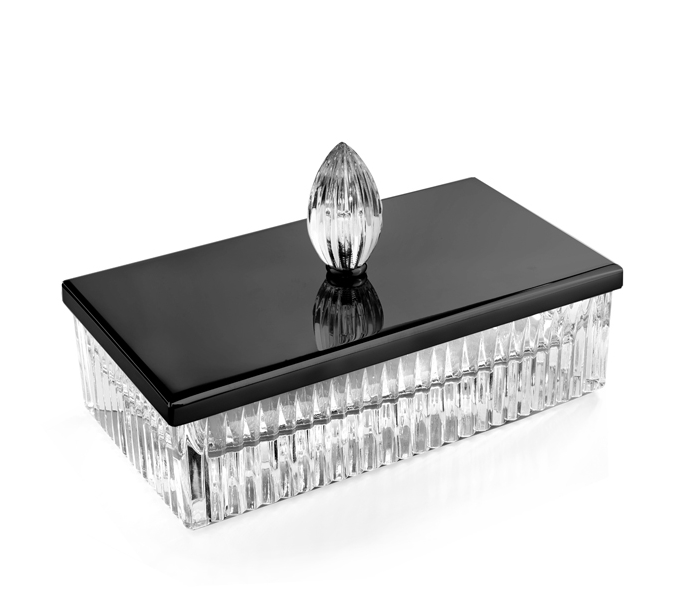 Контейнер для бумажных салфеток 3SC Elegance настольный 230x125x70 мм никель черный матовый EL70ACRCFM