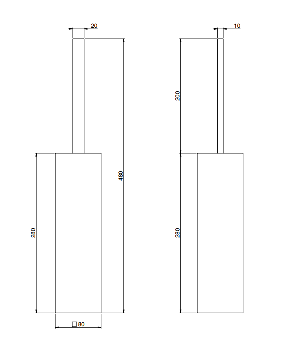 Ёршик напольный Fima Carlo Frattini Accessori 80x80x480 мм цвет золото брашированное F60263OS