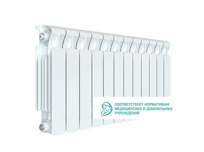 Радиатор биметаллический RIFAR Monolit 350 12 секций боковое подключение Белый 11491