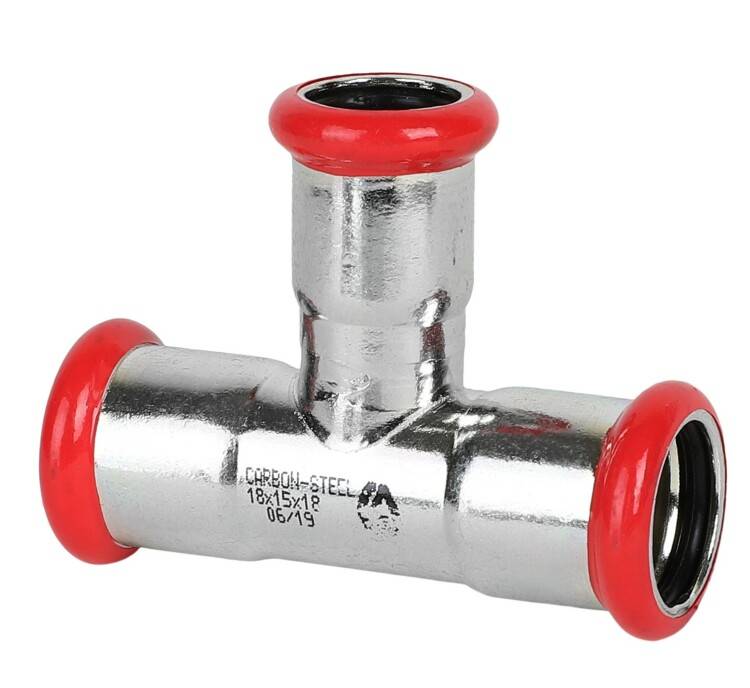 Тройник Comisa C-Press 22х15х22 мм переходной оцинкованная сталь CF541060406
