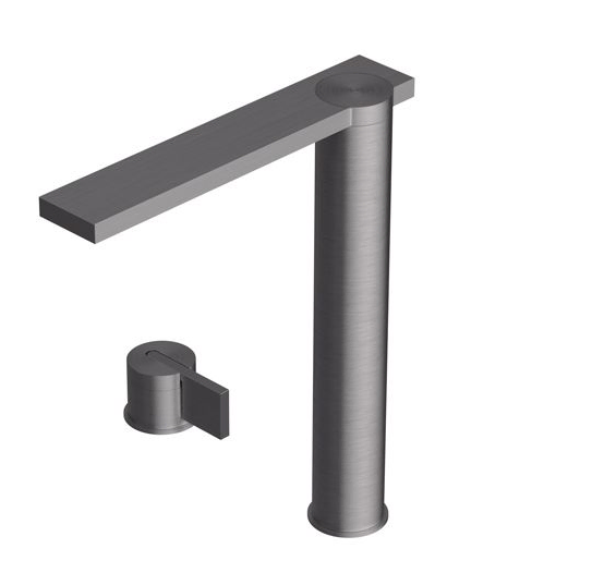 Смеситель для раковины Ritmonio DOT316 на 2 отверстия цвет Black Stainless Steel PR50AD201IBX