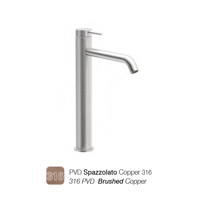 Смеситель для раковины, Almar, на раковину/столешницу, цвет-Copper Brushed PVD 316 (Товар заказной, возврату не подлежит)