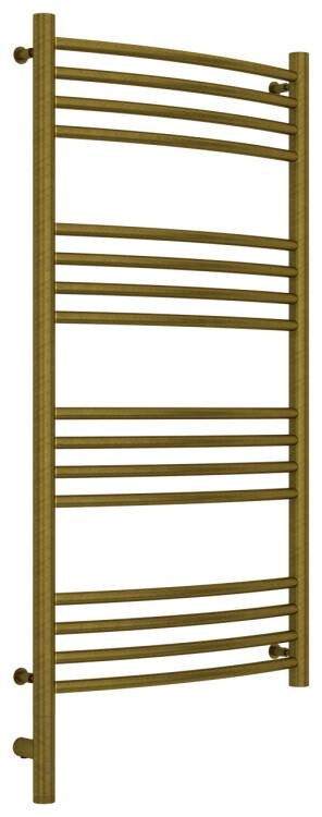 Полотенцесушитель электрический Сунержа Богема 3.0 выгнутая 1000x500 мм МЭМ нижнее левое состаренная бронза 0558021050