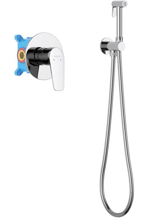 Набор с гигиеническим душем AQUATEK БЕТТА (смеситель + лейка + шланг) хром AQ1119CR