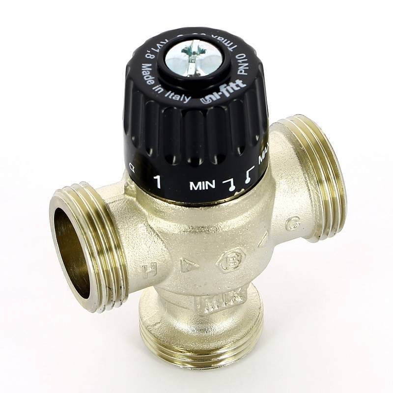 Клапан термосмесительный Uni-Fitt 1 35-60°C смешение в центр 353N2240