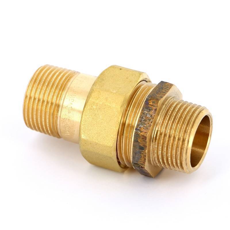 Разъемное соединение Viega 3/4 НН прямое бронза с плоским уплотнением 320201