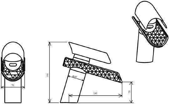 Смеситель для раковины Boheme Hypnose 231-G золото 231-G
