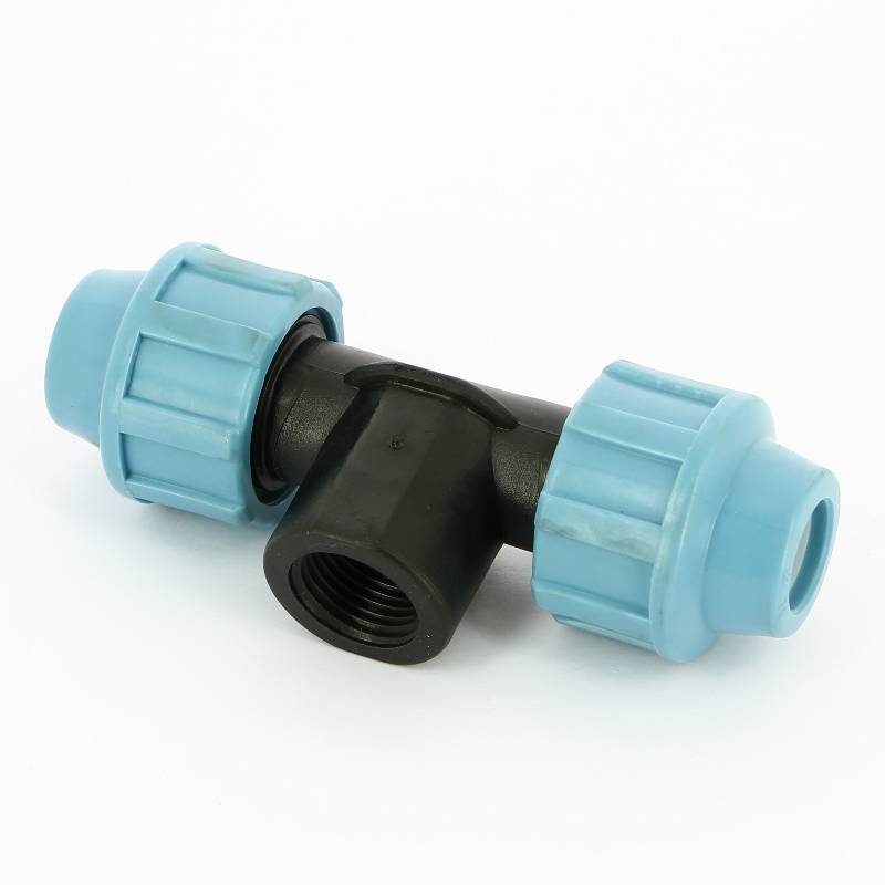 Тройник обжимной с внутренней резьбой Unidelta 16х1/2 для ПНД 1007016002