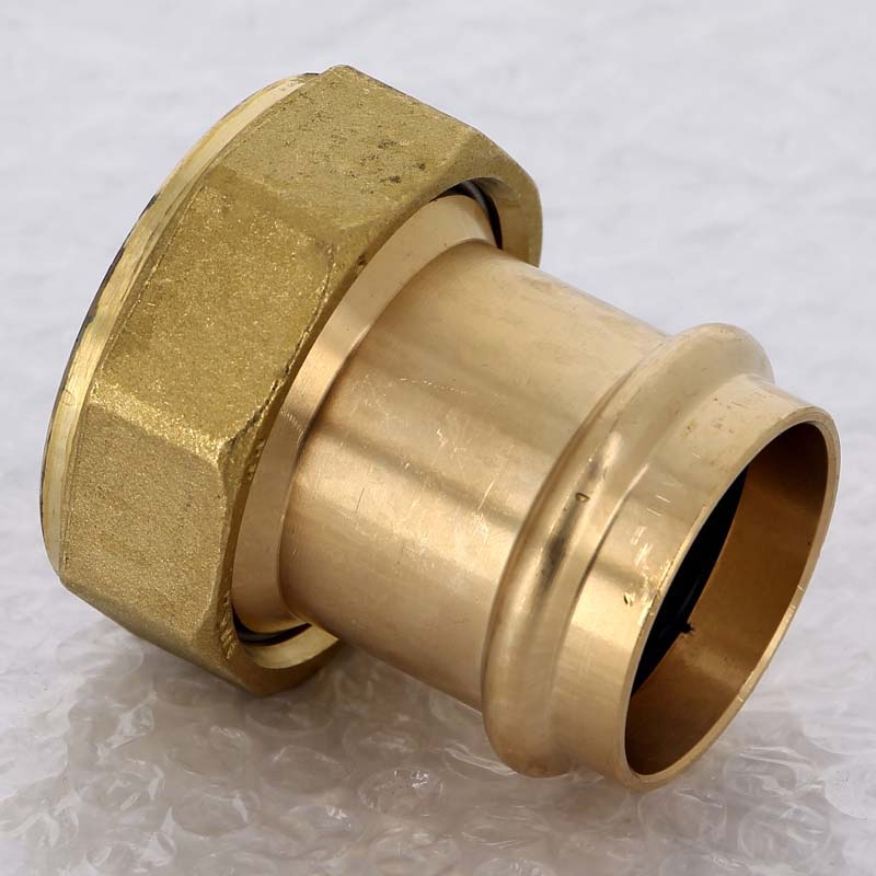 Муфта пресс с накидной гайкой Viega Sanpress 42x2 бронза 305031