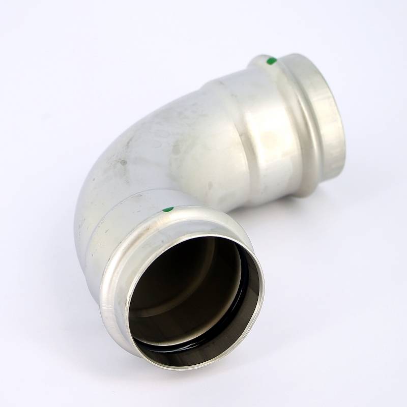 Отвод пресс 90° Viega Sanpress Inox нержавеющая сталь 54 мм 435691