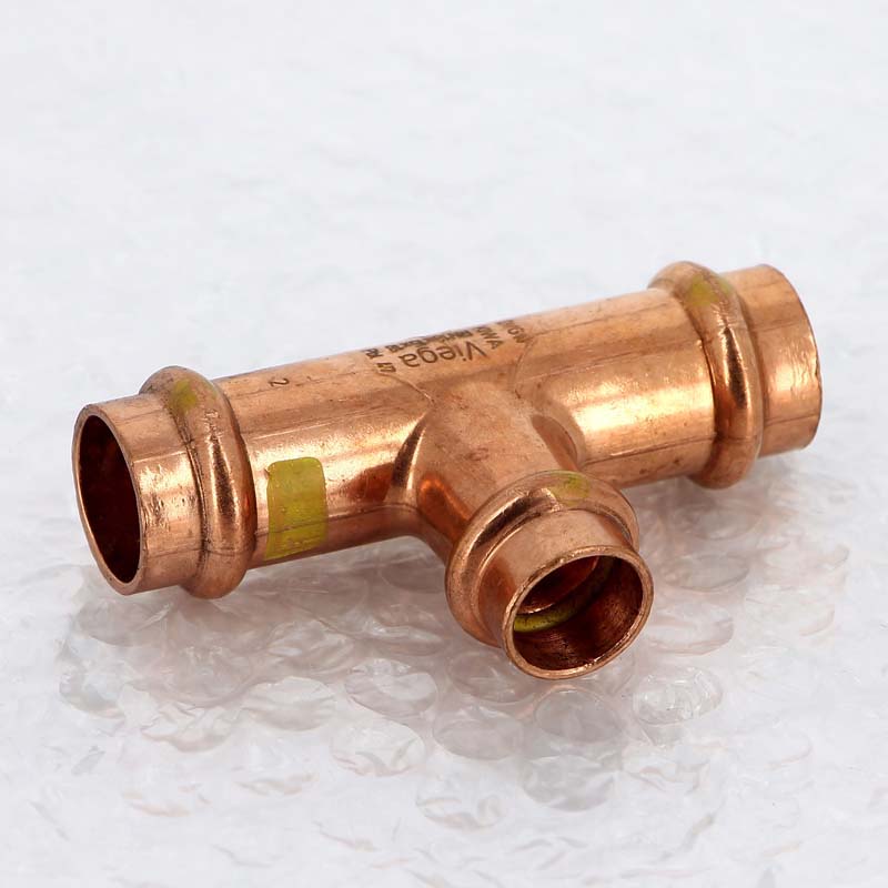 Тройник пресс медный Viega Profipress G 18x15x18 мм 346003