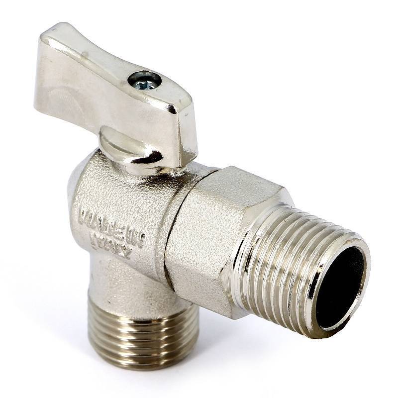 Кран шаровой Uni-Fitt 1/2 НН угловой для подключения бачков и смесителей 180N2000