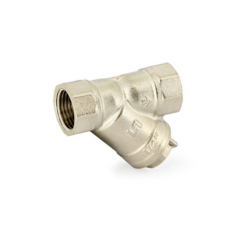 Фильтр косой Uni-Fitt ВВ 3/4 600 мкм с отверстием для пломбировки никелированный 211N3001