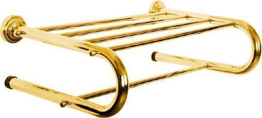 Полка для полотенец с полотенцедержателем Boheme Imperiale золото 10419