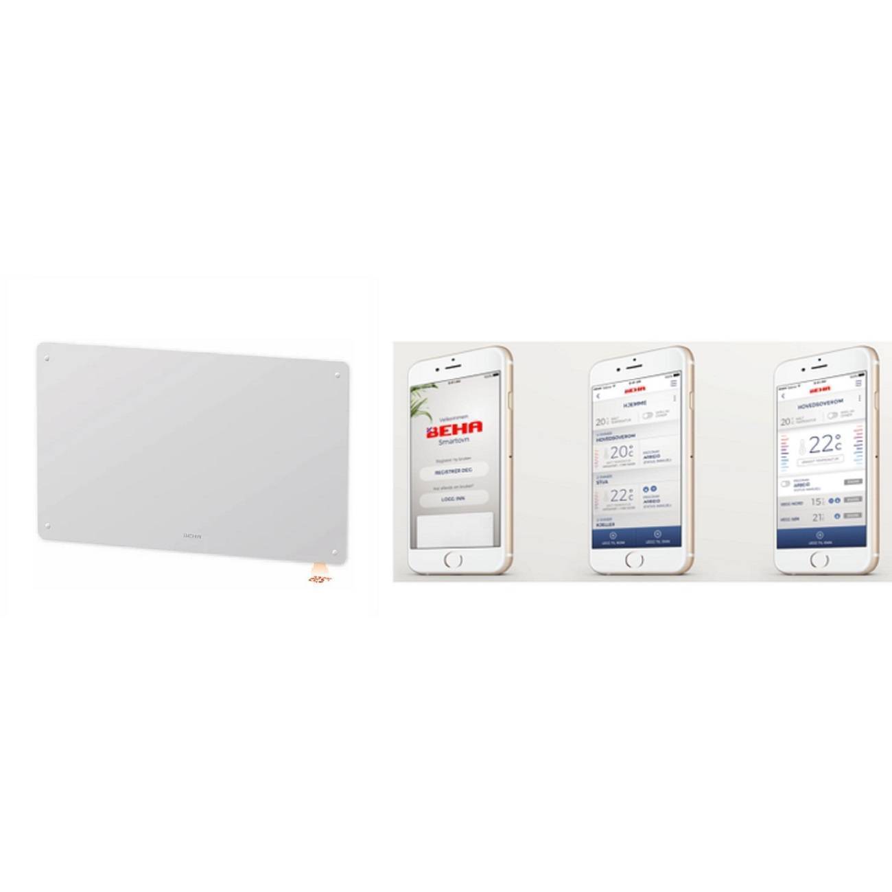 Конвектор электрический Beha PGV8 Wi-Fi 800 Вт стеклянный PGV8