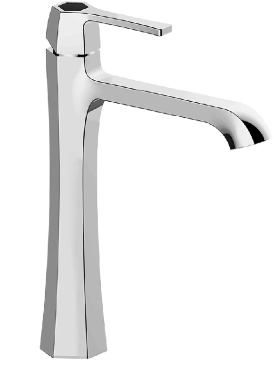 Смеситель для раковины Cisal Chérie высокий Chrome/Night Black CH0035446T