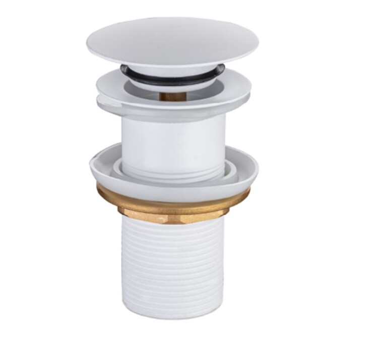 Донный клапан Splendy для раковины без перелива 1 1/4 белый матовый AA3071NORMWM