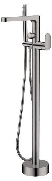 Смеситель напольный для ванны с душем Boheme Spectre оружейная сталь 459-GM