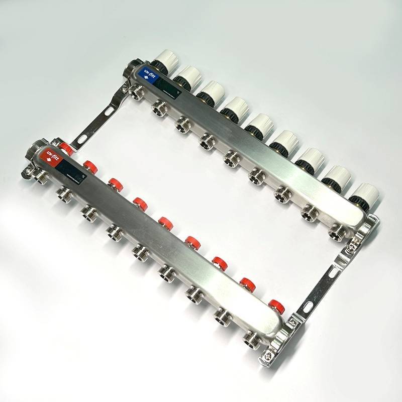 Коллекторная группа WATTS HKV-T 1 x 9 выходов 3/4 EK из нержавеющей стали 451W4309