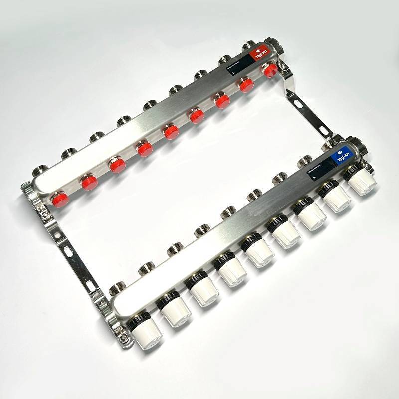 Коллекторная группа WATTS HKV-T 1 x 9 выходов 3/4 EK из нержавеющей стали 451W4309