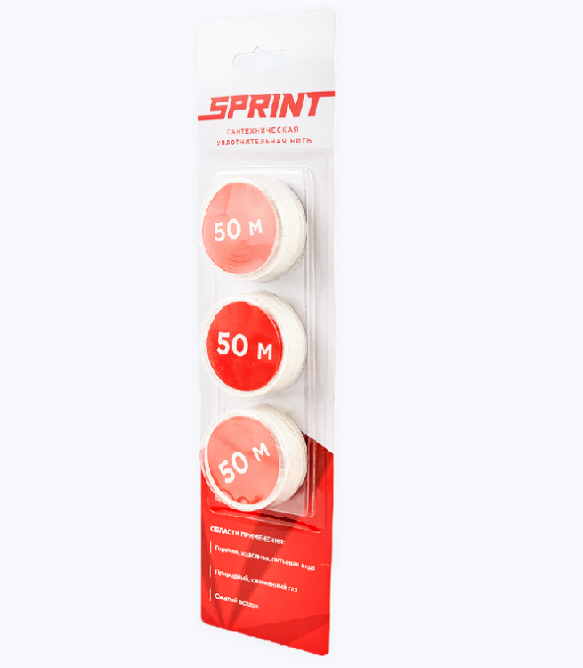 Уплотнительная нить Sprint набор катушек 3x50 м блистер 61014