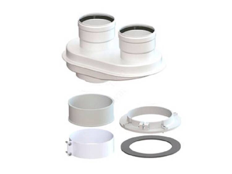 Адаптер для подключения раздельных труб BAXI 60/100 на 80/80 мм 7102689