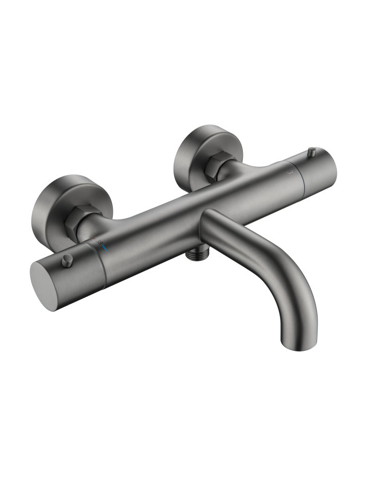 Смеситель для ванны термостатический Aquanet Европа оружейная сталь AQ1343BGM