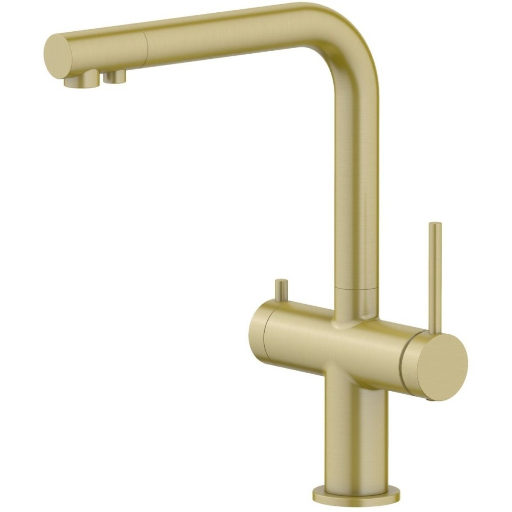 Смеситель для кухни Aquanet Европа под фильтр шлифованное золото AQ1385BG