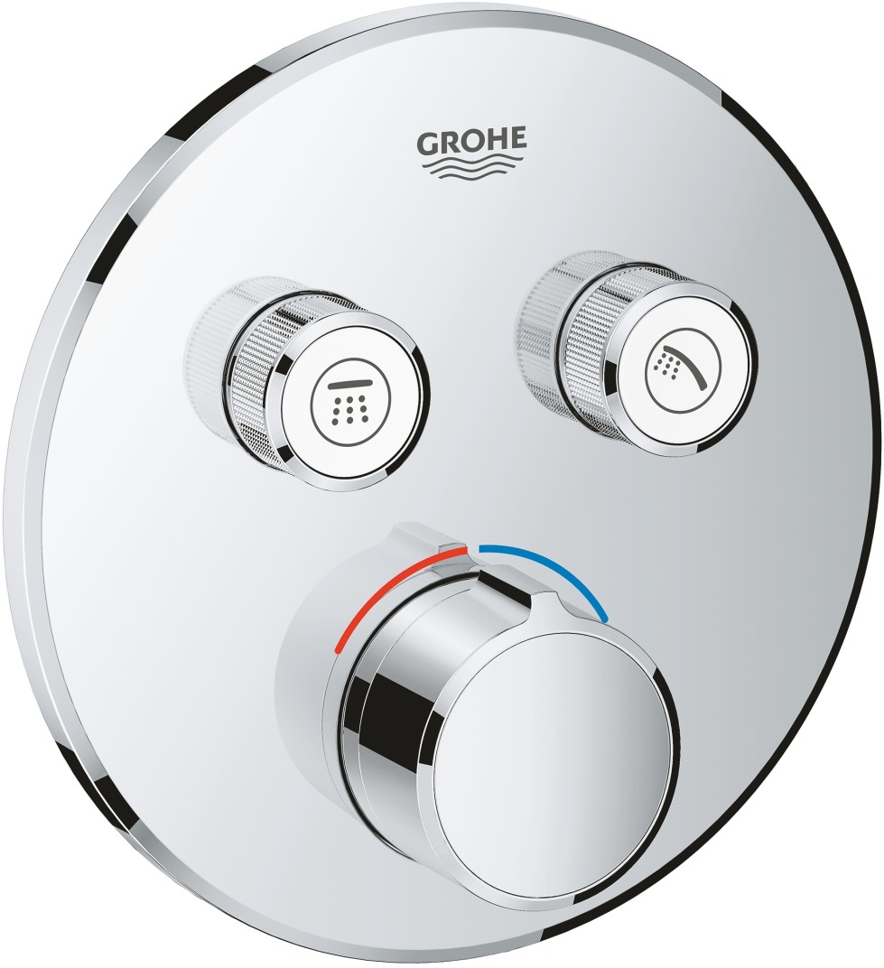 Смеситель для душа GROHE Grohtherm SmartControl внешняя часть на 2 выхода хром 29145000