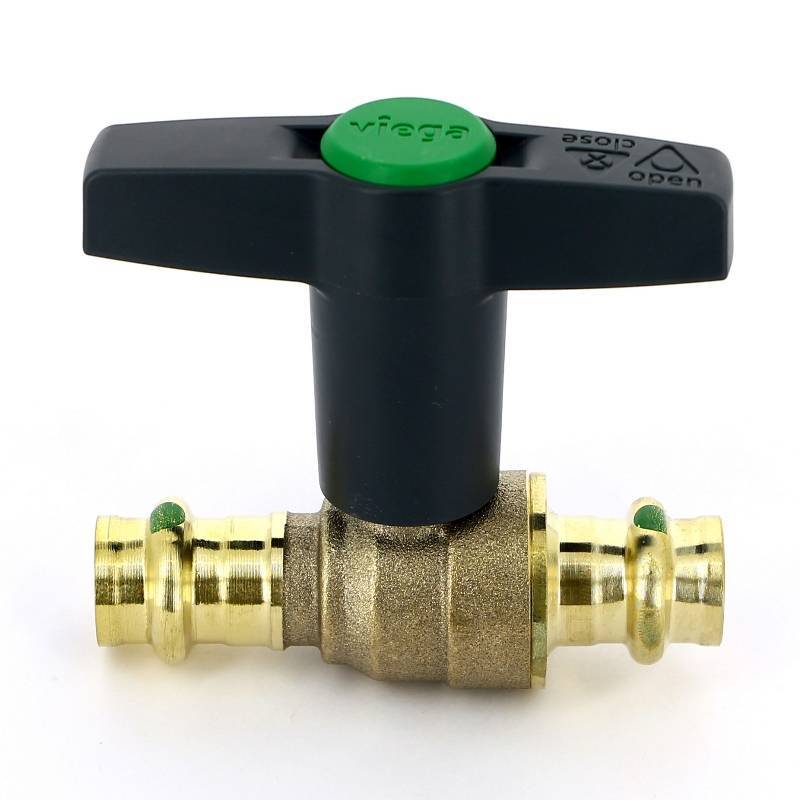 Кран шаровой Viega Easytop 15 пресс бронза SC-Contur высокая Т-образная ручка 746377