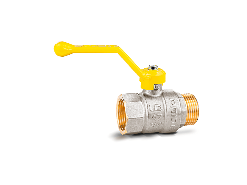 Кран шаровой для газа LD Pride 47.20.В-Н.Р GAS Ду 20 ВР-НР рычаг 47.20.В-Н.Р GAS