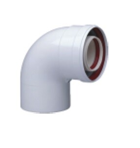 Отвод коаксиальный BAXI 110/160 мм 87° полипропиленовый 71413361