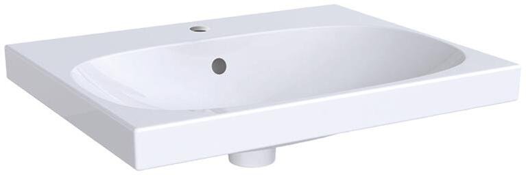 Раковина Geberit Acanto 600х482 мм с отверстием и переливом белая 500.620.01.2